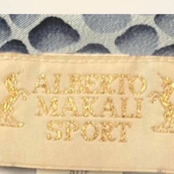 Vintage 80’s ALBERTO MAKALI women’s blue snakeskin pants. Size 2 - Picture 4 of 4